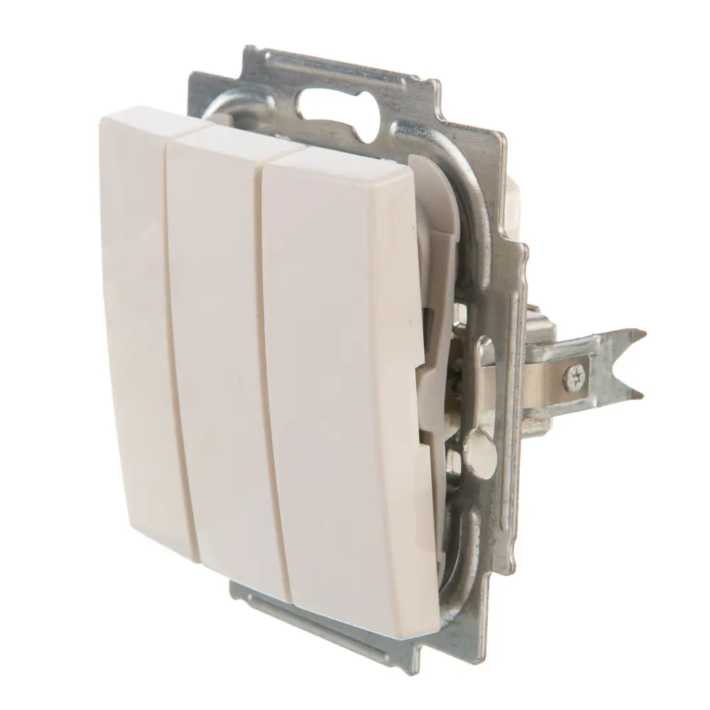 Выключатель встраиваемый ABB Basic 55 3 клавиши, цвет белый Basic55 STLM-2166812 - Вид №2