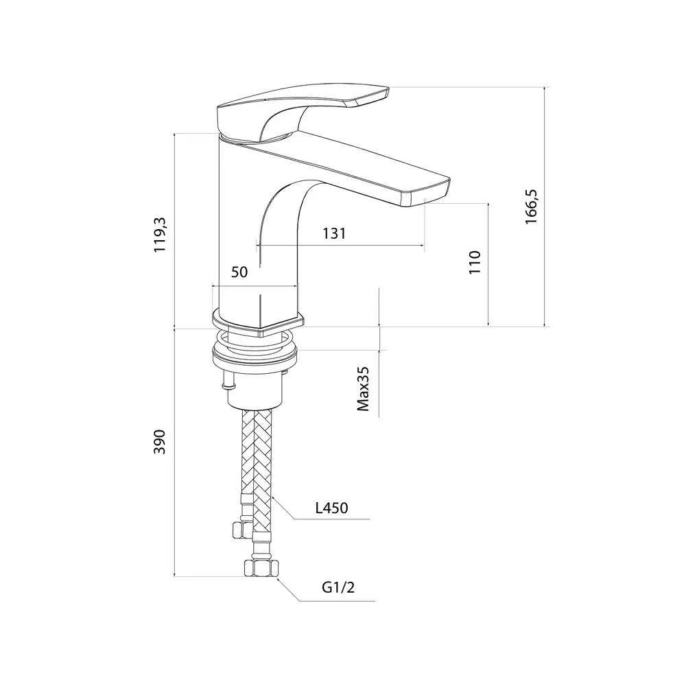 Смеситель для раковины Iddis Lahta LAHMG00i01 однорычажный цвет золото STLM-2029116 - Вид №4