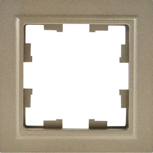 Рамка IEK Brite для розетки и выключателя в элегантном цвете шампань 87761363