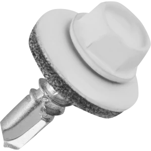 Кровельные саморезы STANDERS RAL9003 сверлоконечные белые 5.5x19, 120 штук