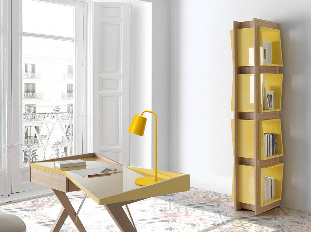 063083 Стеллаж 829DP-ROBLE желтый Angel Cerda Equilibrio
