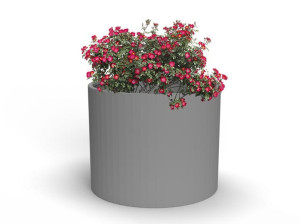 Круглая стальная плантатор с порошковым покрытием