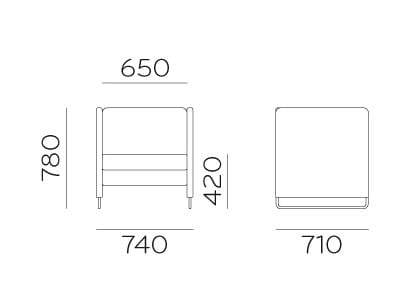 Тканевое кресло Pedrali Zippo ARCH-00000112 - Вид №3