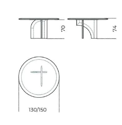 Круглый стол из натурального камня Gallotti&Radice Кремень ARCH-00147225 - Вид №5