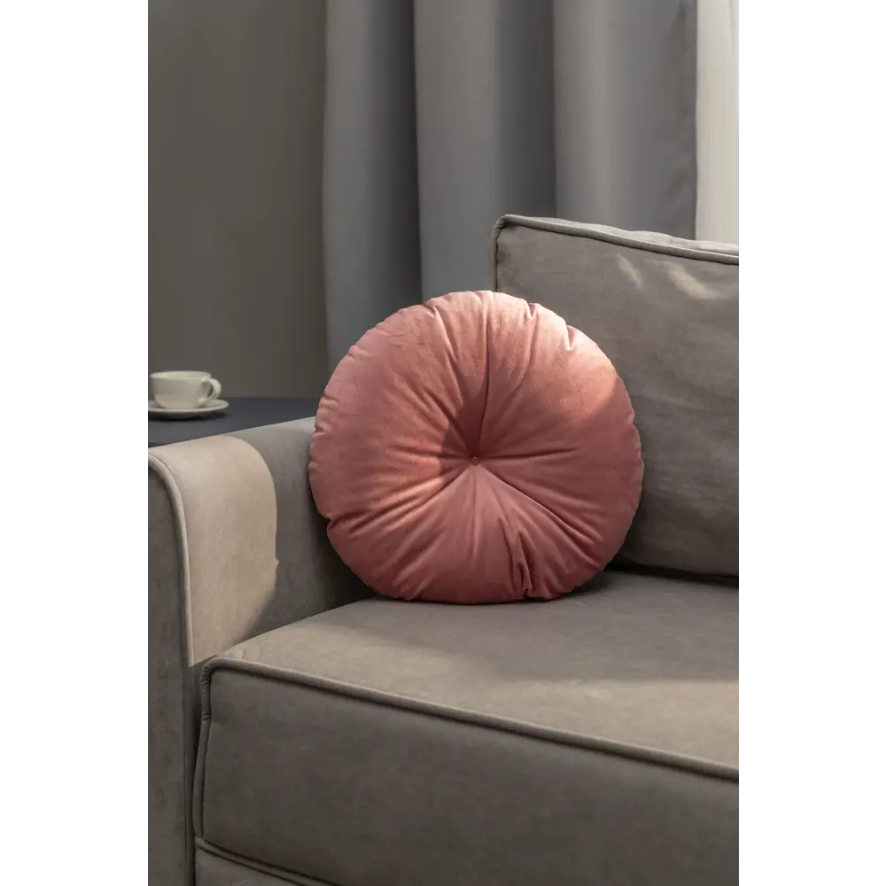 Подушка Бархат ø37 см цвет пыльная роза LINEN WAY STLM-2099832 - Вид №3