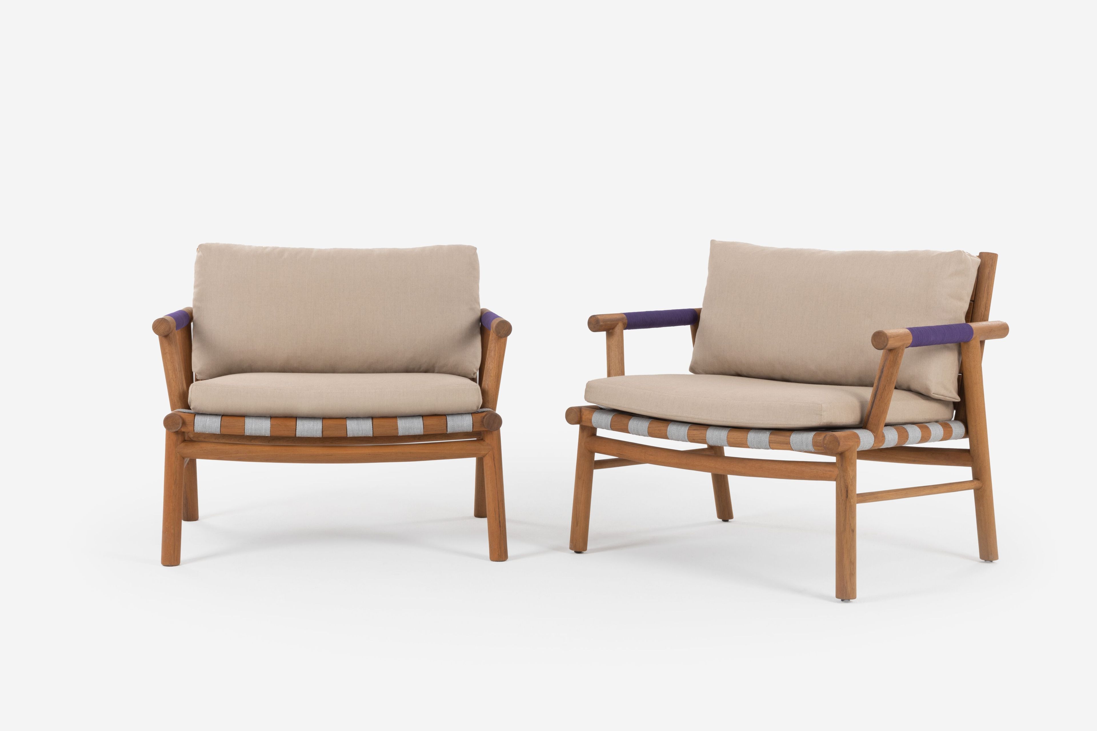 Садовое кресло из тикового дерева и Sunbrella® YAAZ Uz ARCH-00074788 - Вид №3