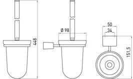 Emco Bad Ёршик для унитаза настенный стеклянный Logo2 sun-id-1504446 - Вид №2
