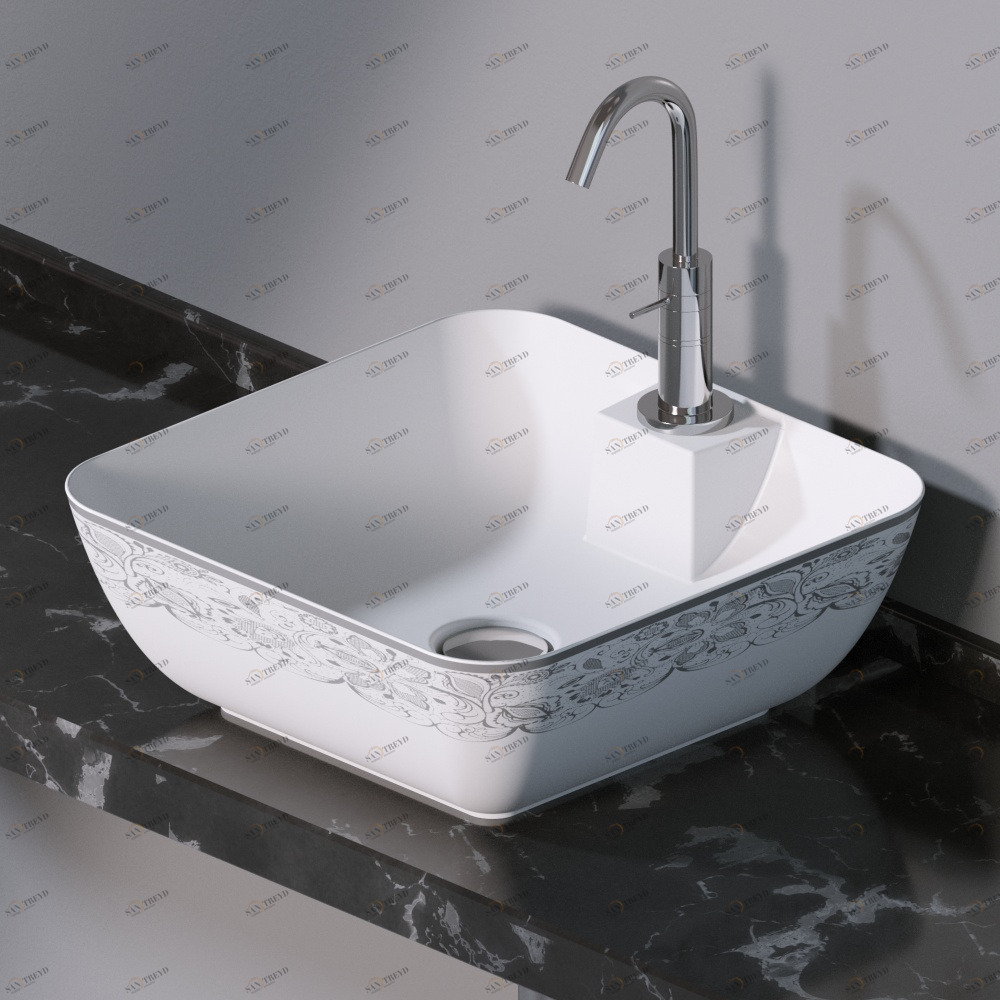 L606463 Накладная раковина на столешницу  прямоугольная A. e T. Italia ELITE AeT ITALIA