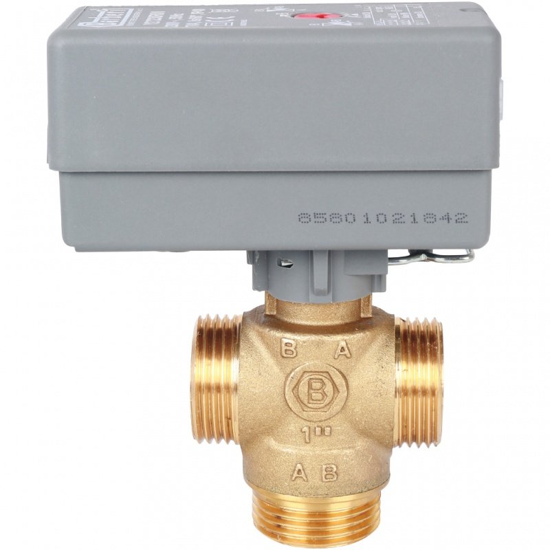 Зональный клапан STOUT 1" 3-ходовой 220V c сервоприводом компактный SVM0070300125 - Вид №1