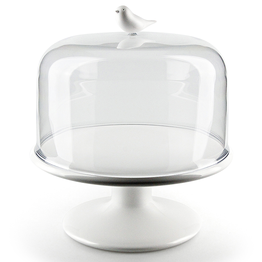 QL10238-WH Подставка для сладостей sweet tweet с крышкой Qualy 