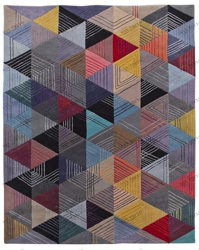 Roche Bobois Прямоугольный шерстяной коврик ручной работы Accessoires sun-id-1450841