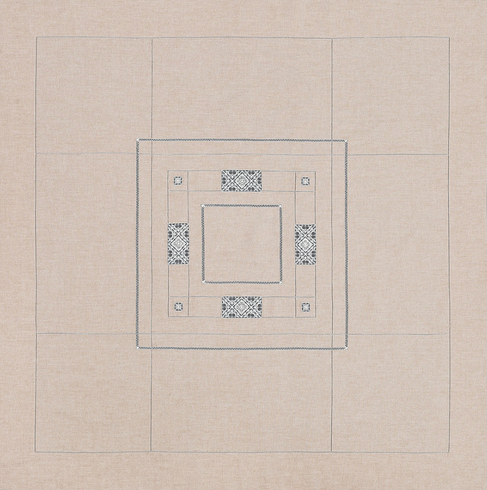 10616528 Крестецкая строчка Скатерть 150x150см Ткань 