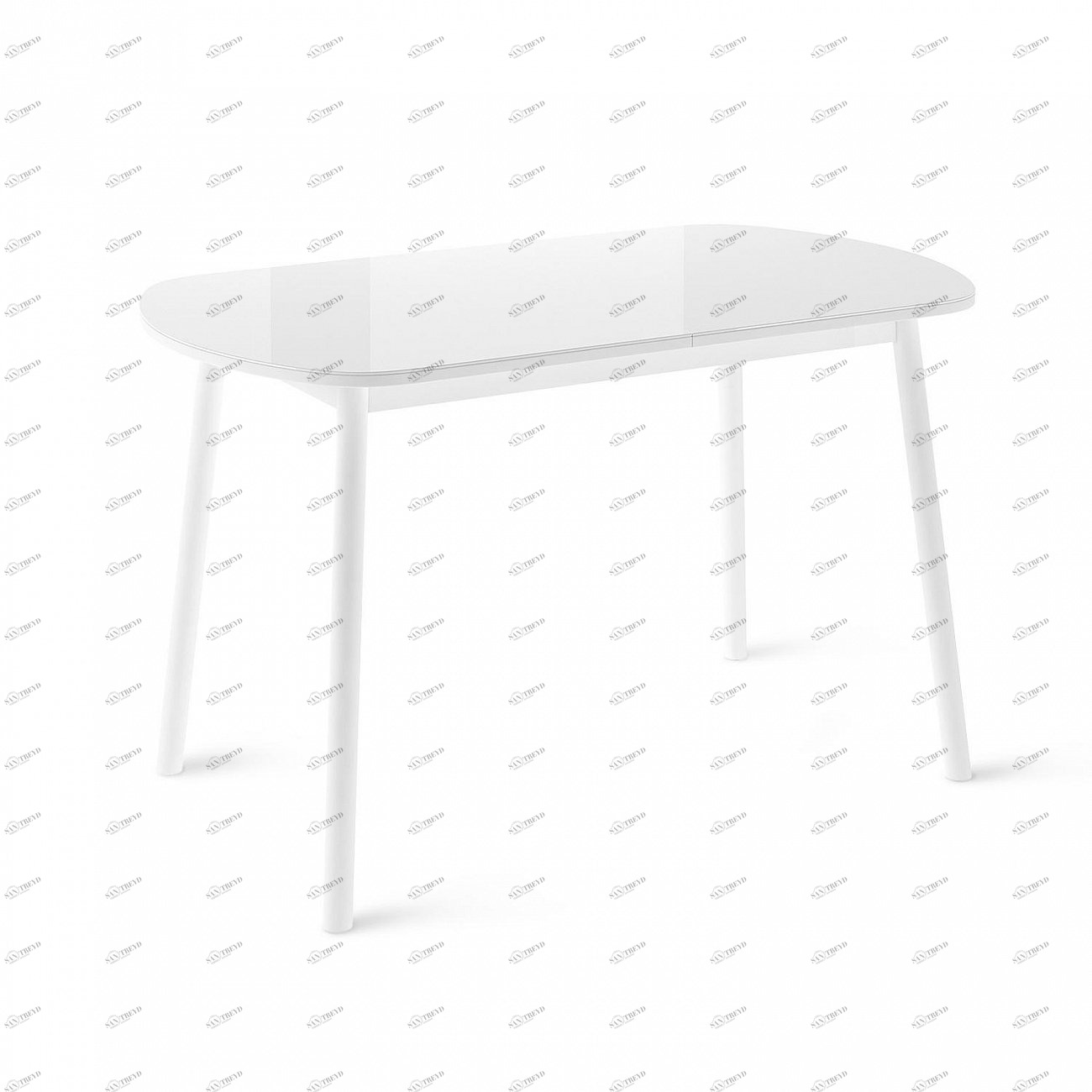 Обеденный стол раздвижной прямоугольный белый Leset "Мидел" IMPEX  00-3967211 Белый 
