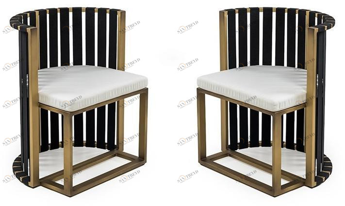 Braid Садовый стул из алюминия с подлокотниками Metropolitan 104.002