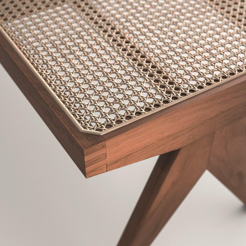 Cassina Скамейка из массива дерева и венской соломы sun-id-1418647 - Вид №2