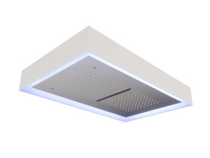 Прямоугольная душевая головка из нержавеющей стали с освещением