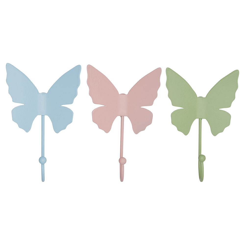 IROHOO3PABUT9306 Набор Крючков Butterfly Pastel Mix 3 Шт Greengate SS2021 