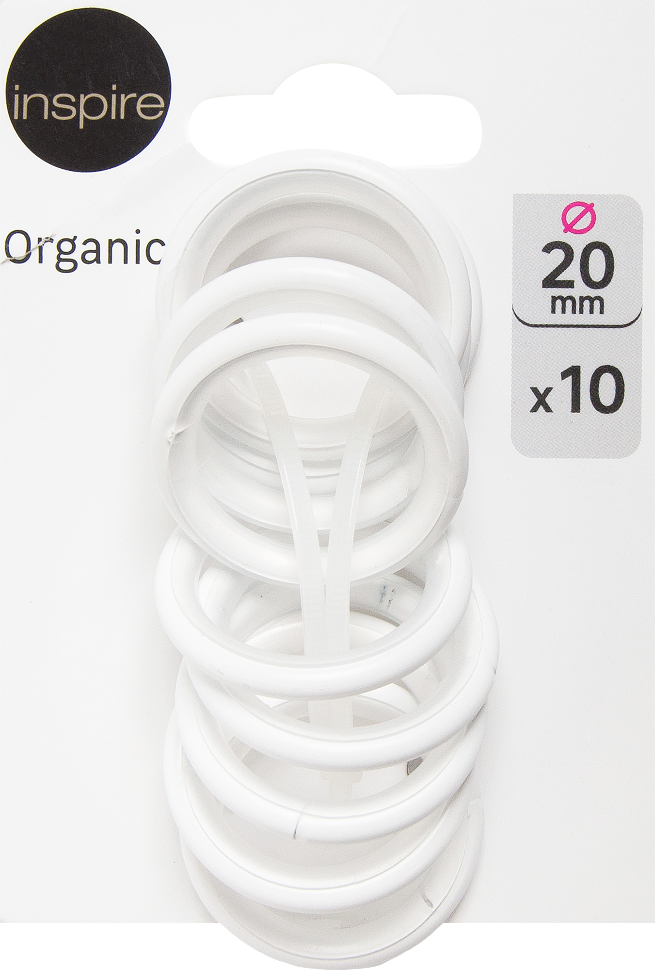 INSPIRE Кольца-прищепки для штор с крючками, белые, 10 шт 82549756 STLM-0029578 - Вид №1