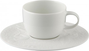 72492 Rosenthal Чашка для эспрессо с блюдцем Rosenthal Волшебная флейта 100мл, фарфор, белая Фарфор