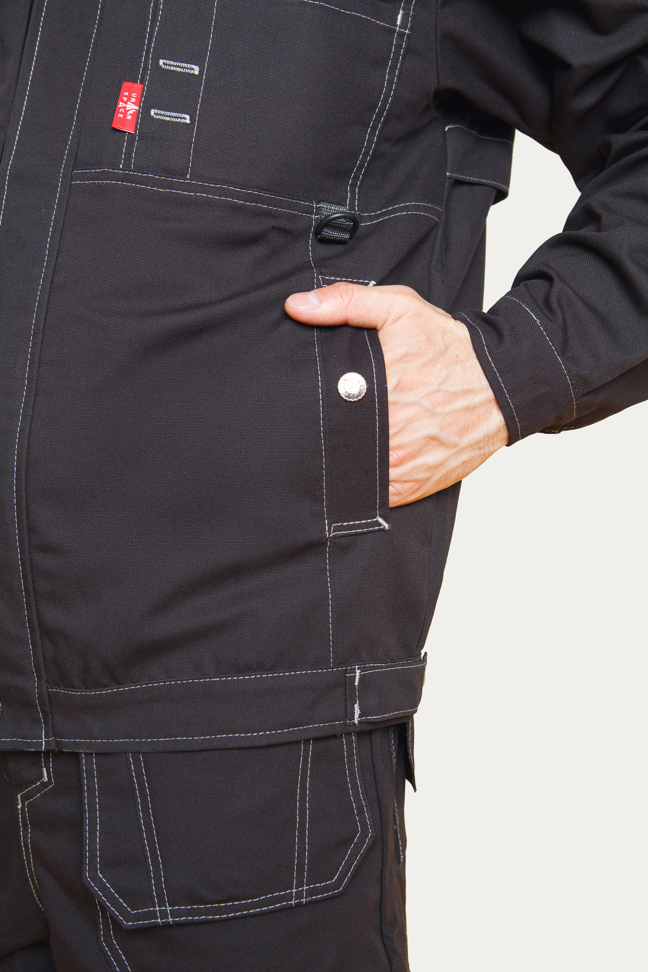 62595 Куртка  черная Union Space  Летняя спецодежда  размер 60-62/170-176  - Вид №6