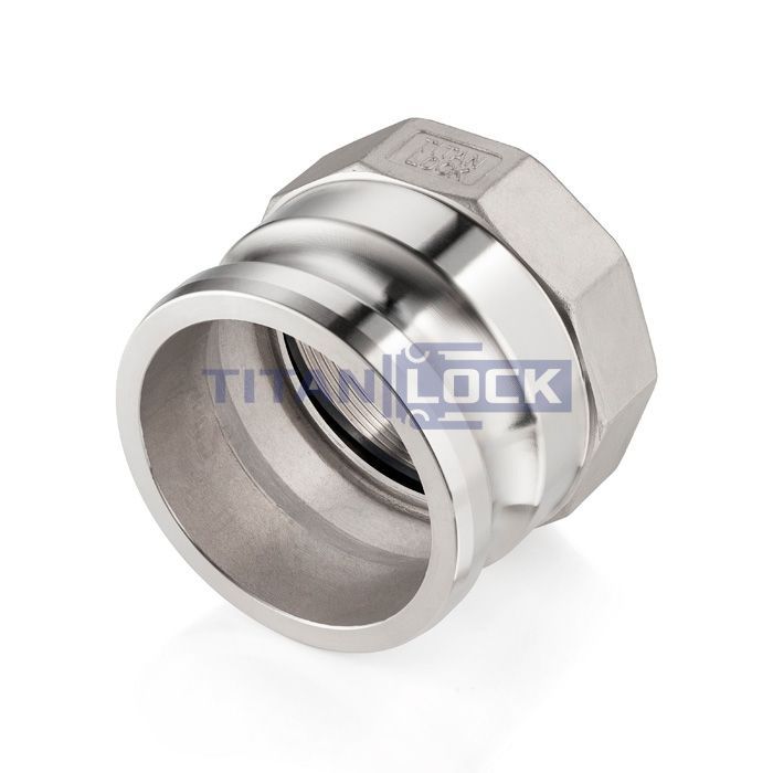 Камлок нержавеющий тип A ниппель, внутр. резьба BSP 4", AISI316, TL400ASS316 TITAN LOCK  - Вид №2