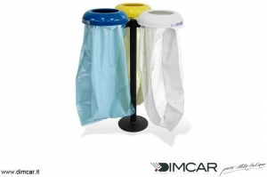 DIMCAR Уличный металлический мусорный бак для раздельного сбора мусора City