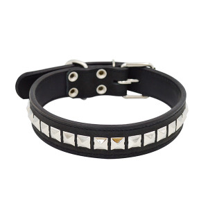 ПР0048212 Ошейник для собак Металл 2сл 36мм 60см черный ZOOEXPRESS