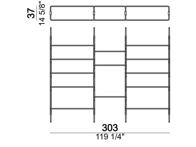 Книжный шкаф из стекла и металла Arketipo ROXANNE ARCH-00090993 - Вид №17