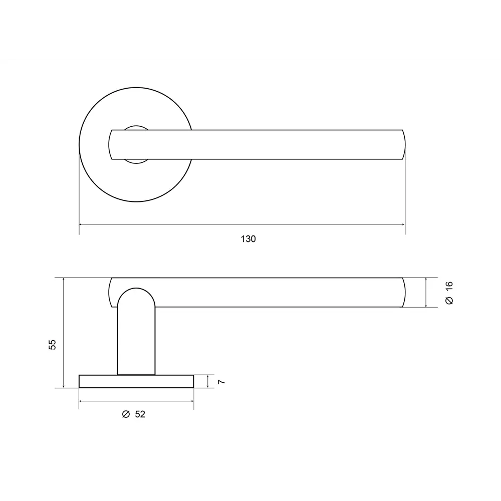 Дверные ручки Фабрика замков Mirobriga, без запирания, цвет хром STLM-2094612 - Вид №3