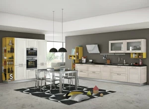 CREO Kitchens Линейная модульная кухня с ручками