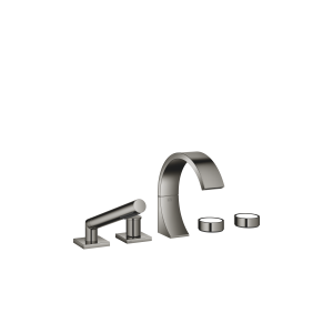 CYO Смеситель для ванны на пять отверстий, для установки на край ванны или на край плитки - Темный хром