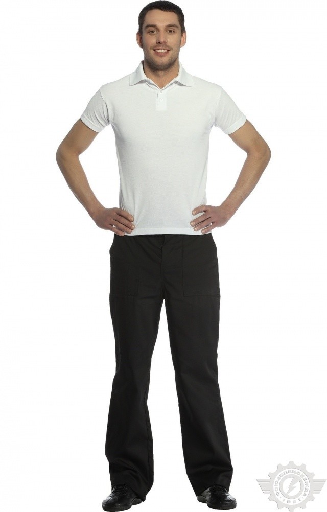 66339 Тенниска-поло белая  Одежда для салонов красоты  размер XL (52) Спецодежда  - Вид №5