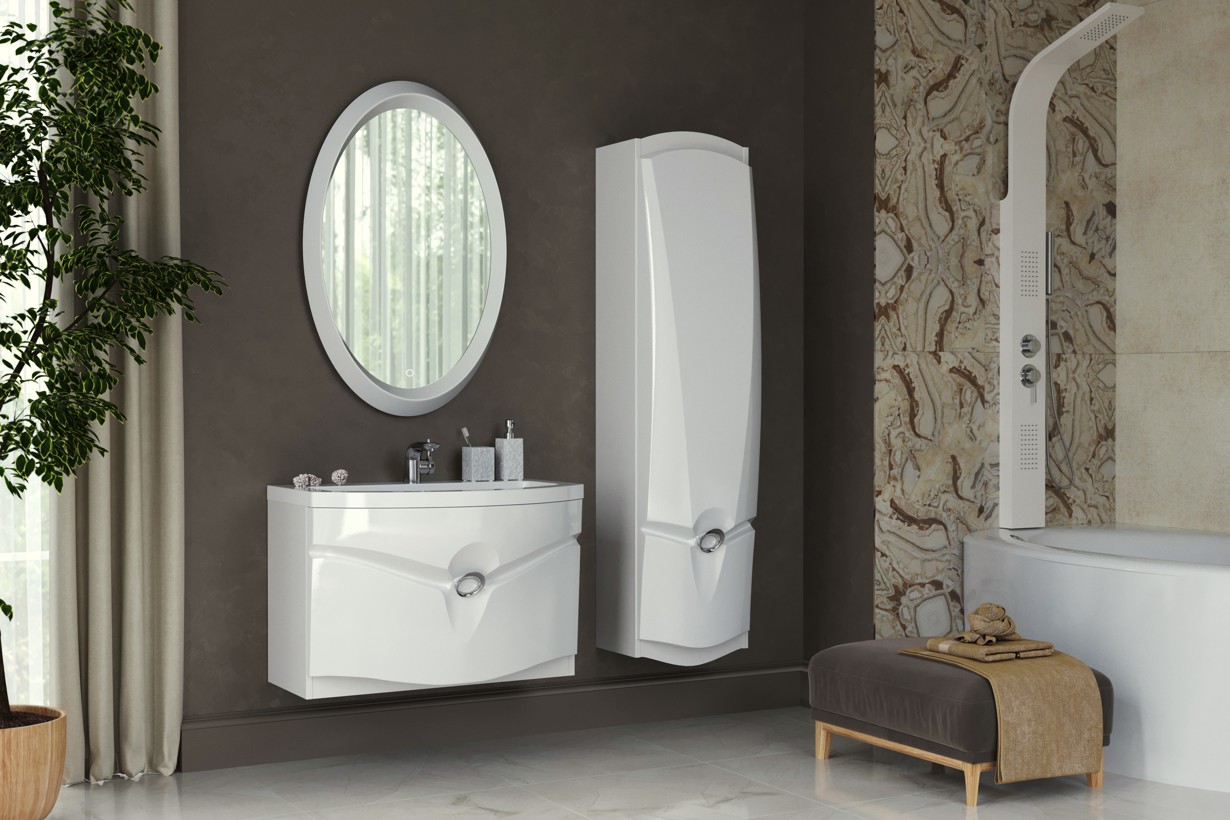 У40416 Тумба с раковиной Cloud 80, 1я, White 1 Marka Cloud