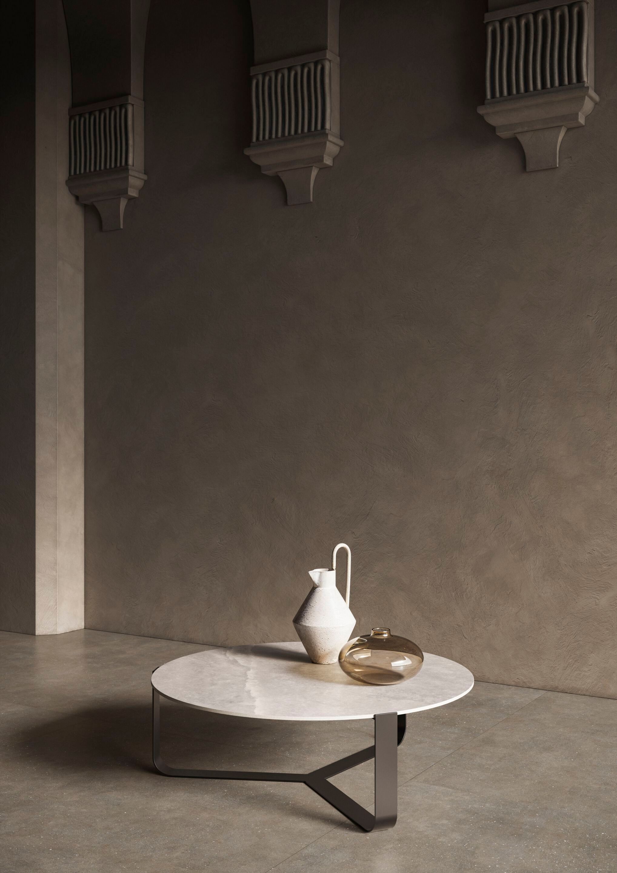 Круглый журнальный столик из керамогранита Casalgrande Padana Convivialis ARCH-00054298 - Вид №1