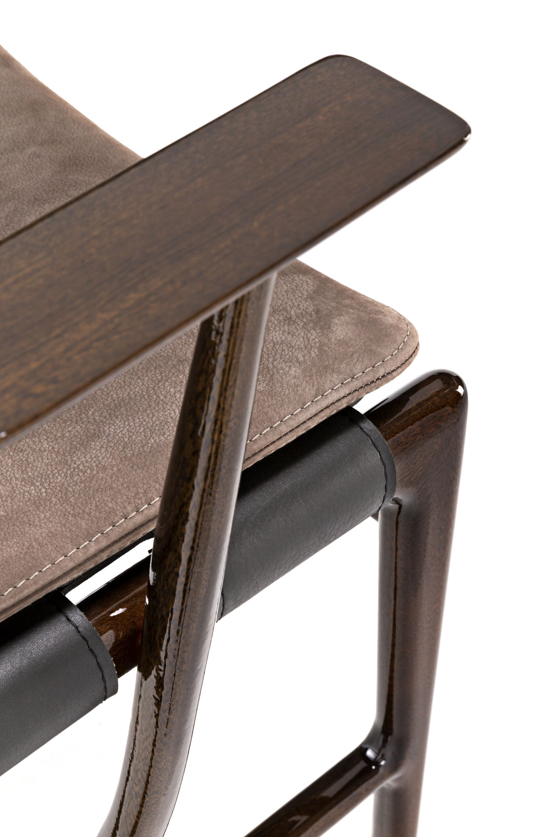 Садовое кресло из красного дерева и кожи с подлокотниками Exteta Levante ARCH-00082375 - Вид №24