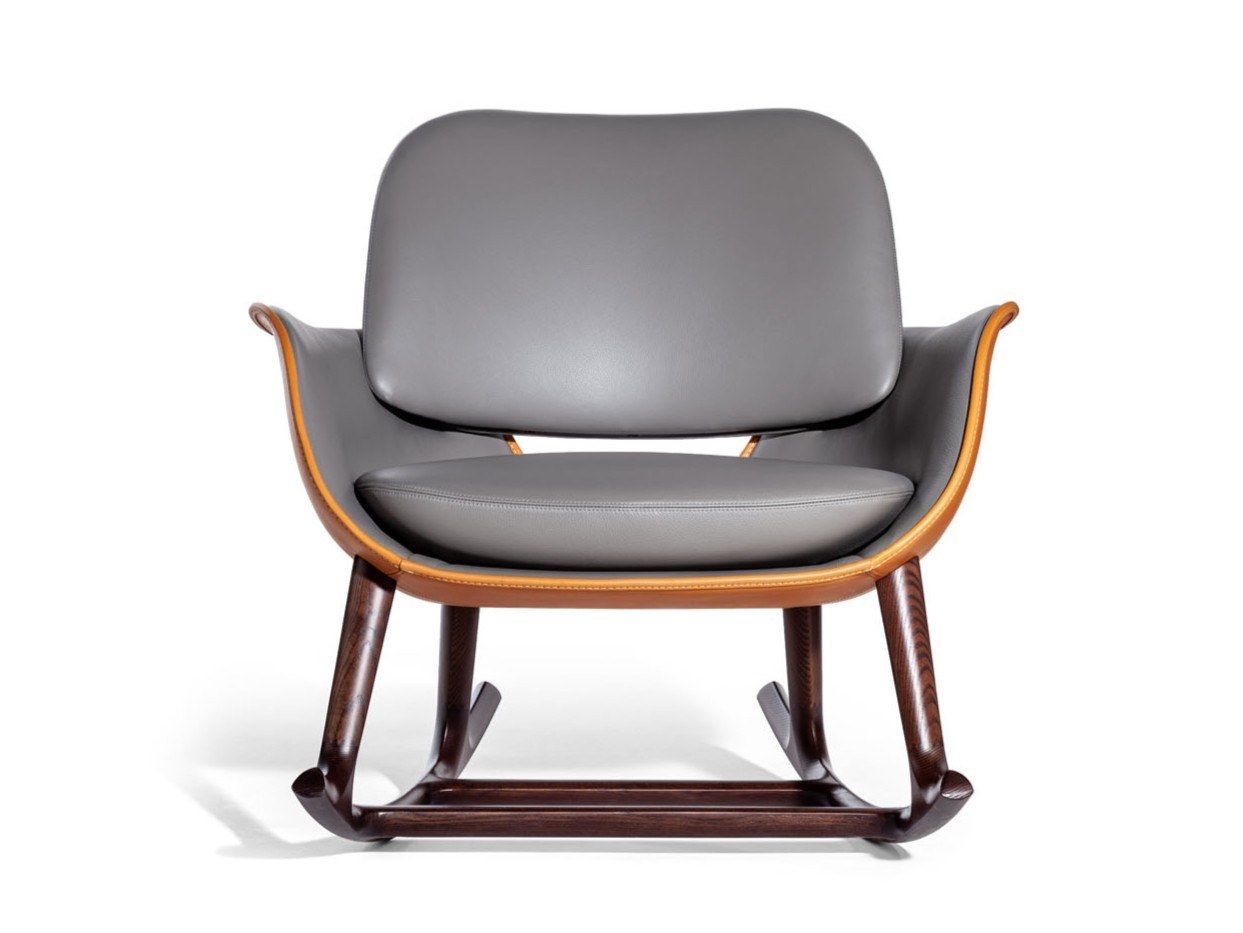 Кресло-качалка с подлокотниками Poltrona Frau коллекция-диваны и кресла ARCH-00012779