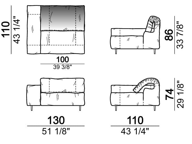 Секционный кожаный диван Arketipo CRAZY DIAMOND ARCH-00133462 - Вид №17