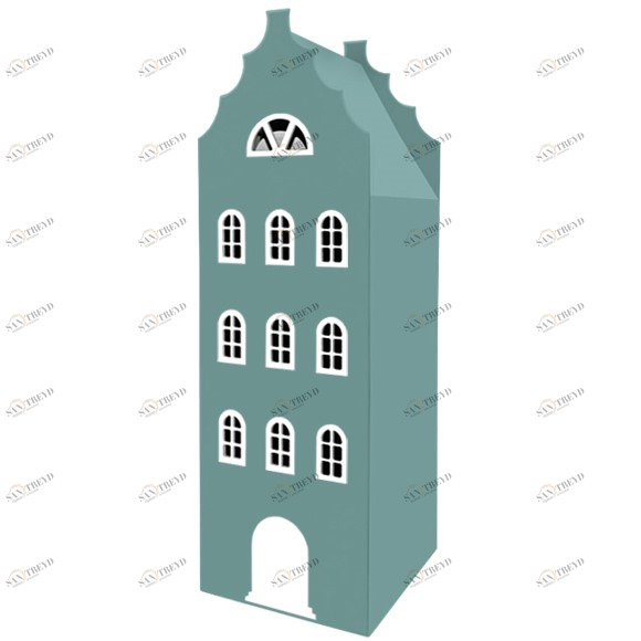 Шкаф-домик детский №9 "Муссон" МАНДАРИН АМСТЕРДАМ 263927 Зеленый Santreyd 