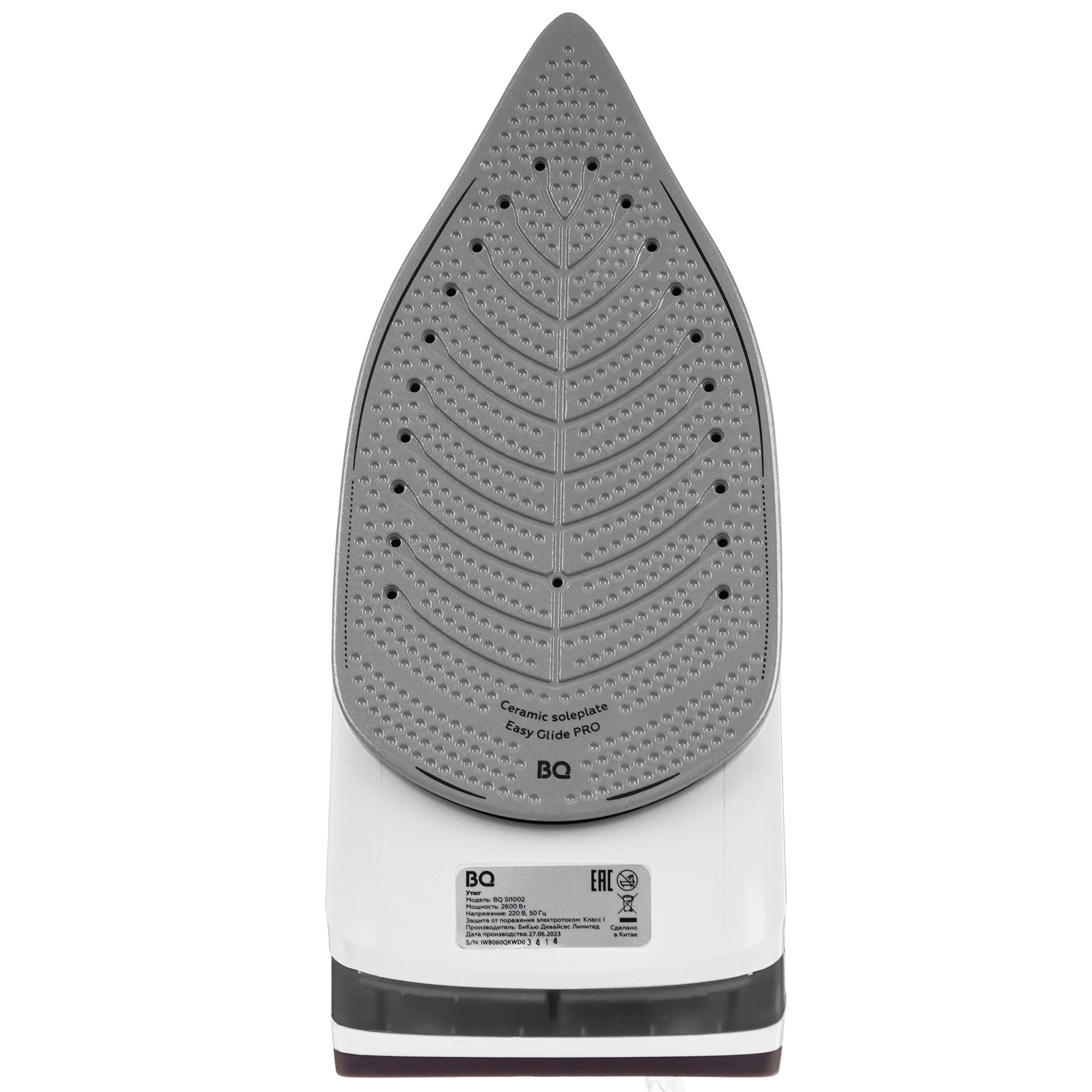 9970312 Утюг BQ SI1002 белый STDN-0049159 - Вид №3