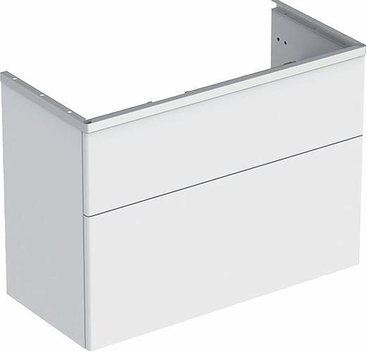 9610121101 IDO Glow напольная тумба под умывальник, с двумя ящиками, W = 880 мм, W1 = 900 мм, белый - Вид №6