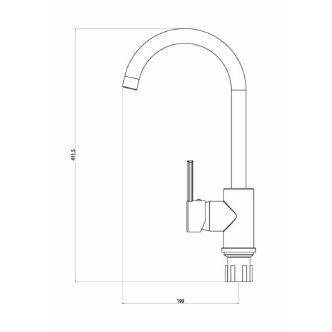 Orange OneLife P04-001b Полимерный смеситель для кухни, цвет: чёрный Хром sun-id-1517139 - Вид №3