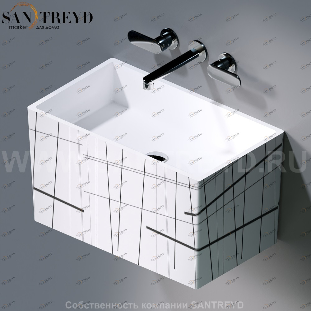 L111.415 Подвесная раковина настенная овальная A. e T. Italia TOWER белая AeT ITALIA