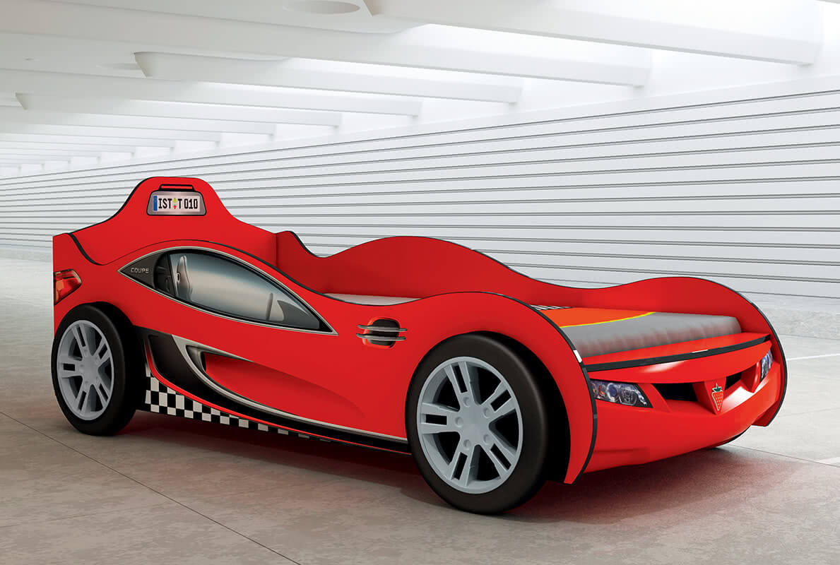 Кровать-машина 90х190 см красная Coupe CILEK RACE CUP 00-3832322 Красный Santreyd  - Вид №2