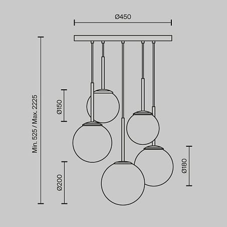 Стеклянный подвесной светильник Maytoni Basic form ARCH-00081527 - Вид №2