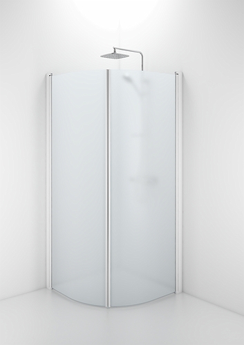 58800082 Гнутая дверь IFO Space SBVF, белые лакированные профили, матовое стекло с профилем ручки, SBVF 800 - Вид №2