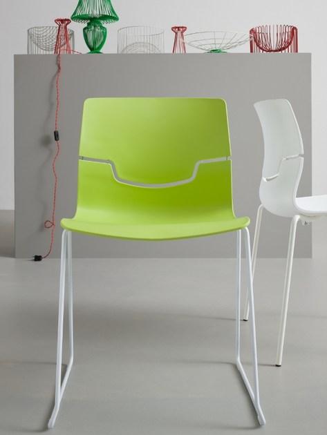 GABER Стул из полипропилена, штабелируемый салазками Slot sun-id-1428179 - Вид №4