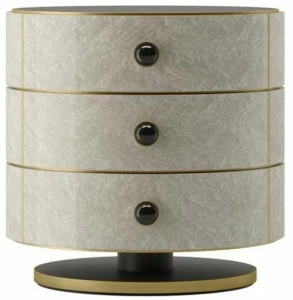 FRATO Круглая тумбочка из дерева с ящиками Parma Ffu020018aaa