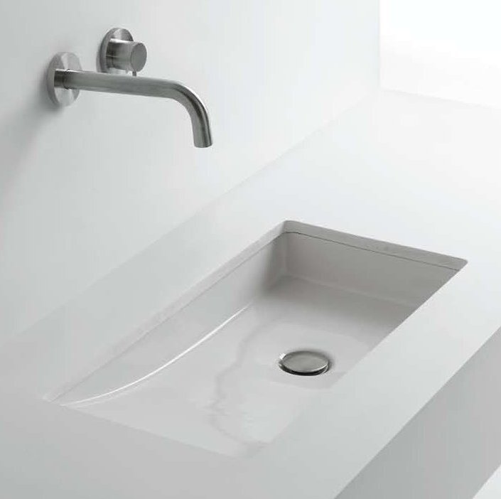 41855 Встроенная раковина под столешницу овальная  White Stone Santreyd - Вид №2