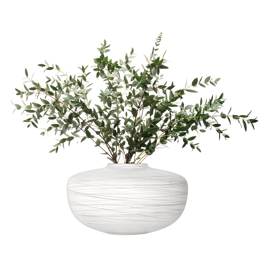 Ваза стеклянная белая 17,5 см Boulder LSA INTERNATIONAL ДИЗАЙНЕРСКИЕ 00-3894918 Белый  - Вид №3