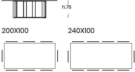 Pointhouse Прямоугольный стол из металла и керамики sun-id-1491211 - Вид №2